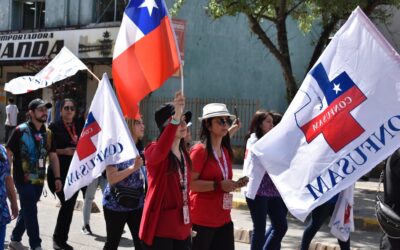 FEFUSAM 8a Bío Bío presente en la movilización nacional: Paro de Confusam: trabajadores de salud primaria marchan por Concepción en rechazo a presupuesto