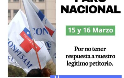 CONFUSAM llama a Paro Nacional el 15 y 16 de marzo