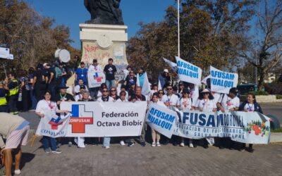 ¡Arriba l@s que luchan! FEFUSAM 8° Bío Bío se suma a gran marcha convocada por CONFUSAM en su segundo día de paro